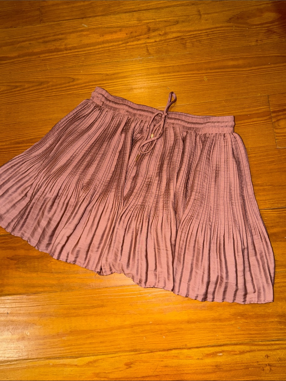 Mustard Seed Mauve Pleated Skater Skirt